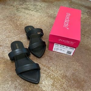 ShoeDazzle Adelpha black sandals